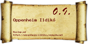 Oppenheim Ildikó névjegykártya
